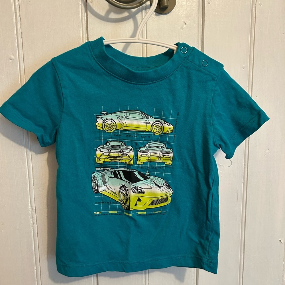 (3/$20) Monkey bars 18m Teal short sleeve car Graphic T-shirt